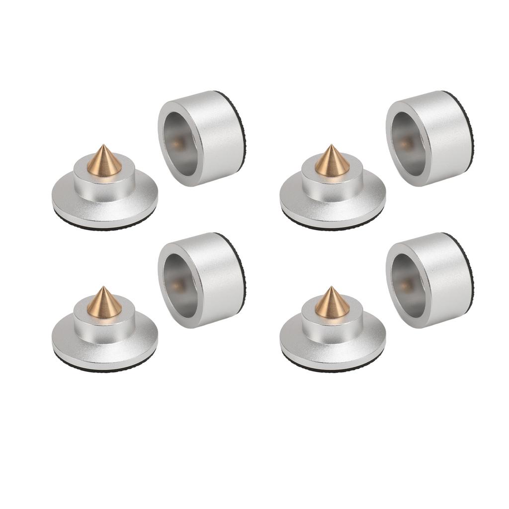 4Pcs Speaker Isolation Feet Pad Aluminum Alloy Shock Absorber Speaker Spike Pad for Subwoofer