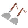 Spatula Turner Grill Flat Spatula Stainless Steel Comfortable Grip Wood Handle Heat Resistant Easy to Clean Durable
