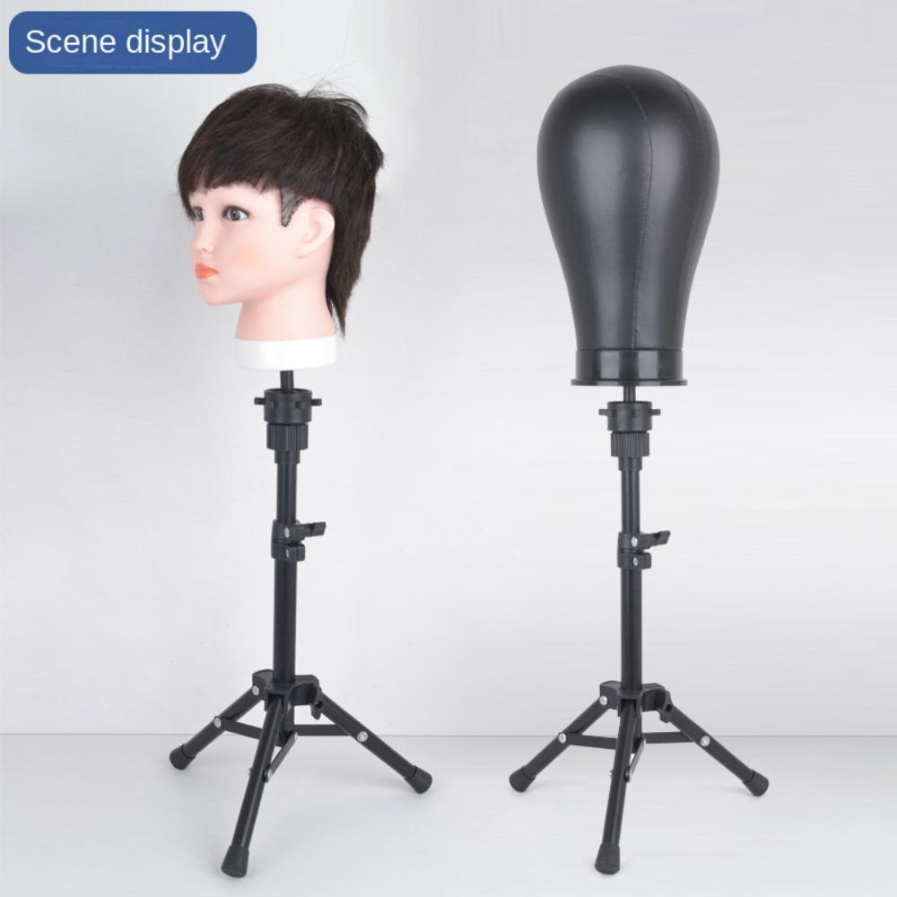 Adjustable Wig Tripod Portable Training Head Holder Salon Hairdressing Tripod for Making Wigs