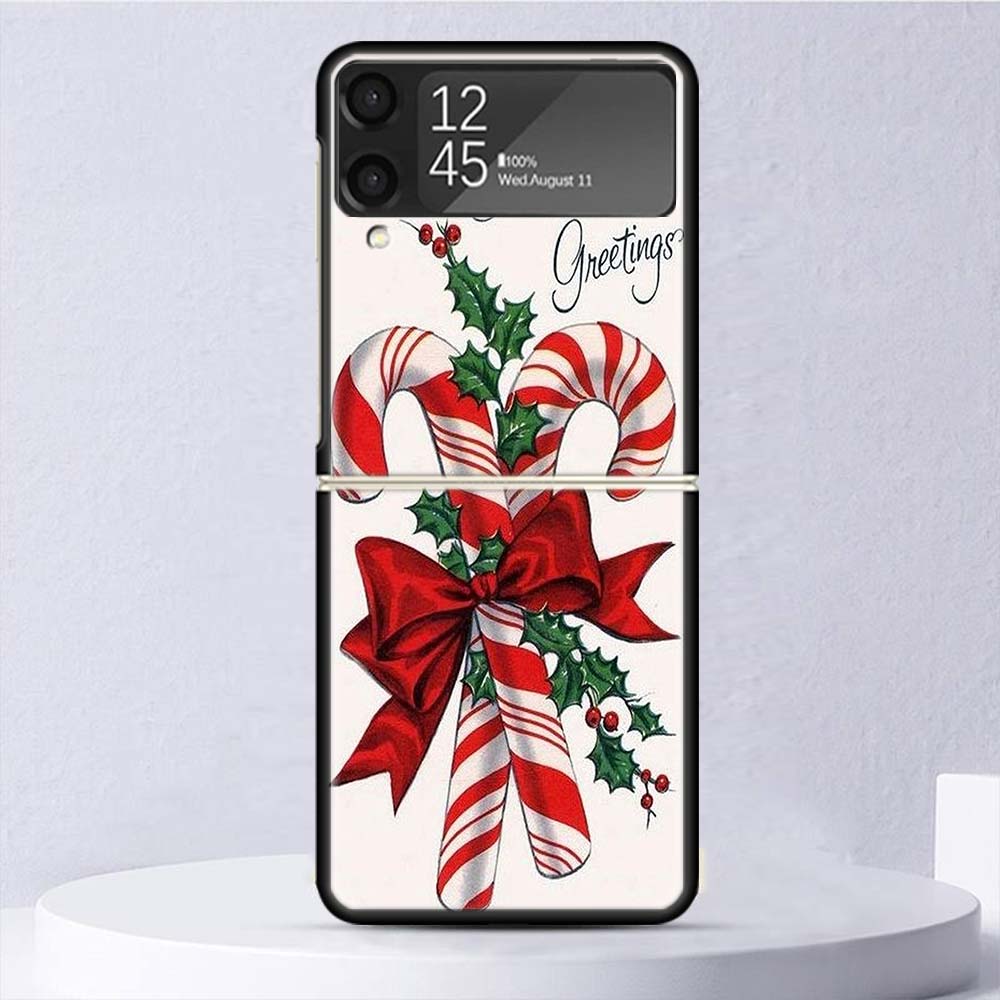 Christmas Santa Claus Present Shockproof Case For Samsung Galaxy Z Flip 7 6 5 4 3 5G Phone Cover Z Flip3 Flip4 Flip5 Flip6 Flip7