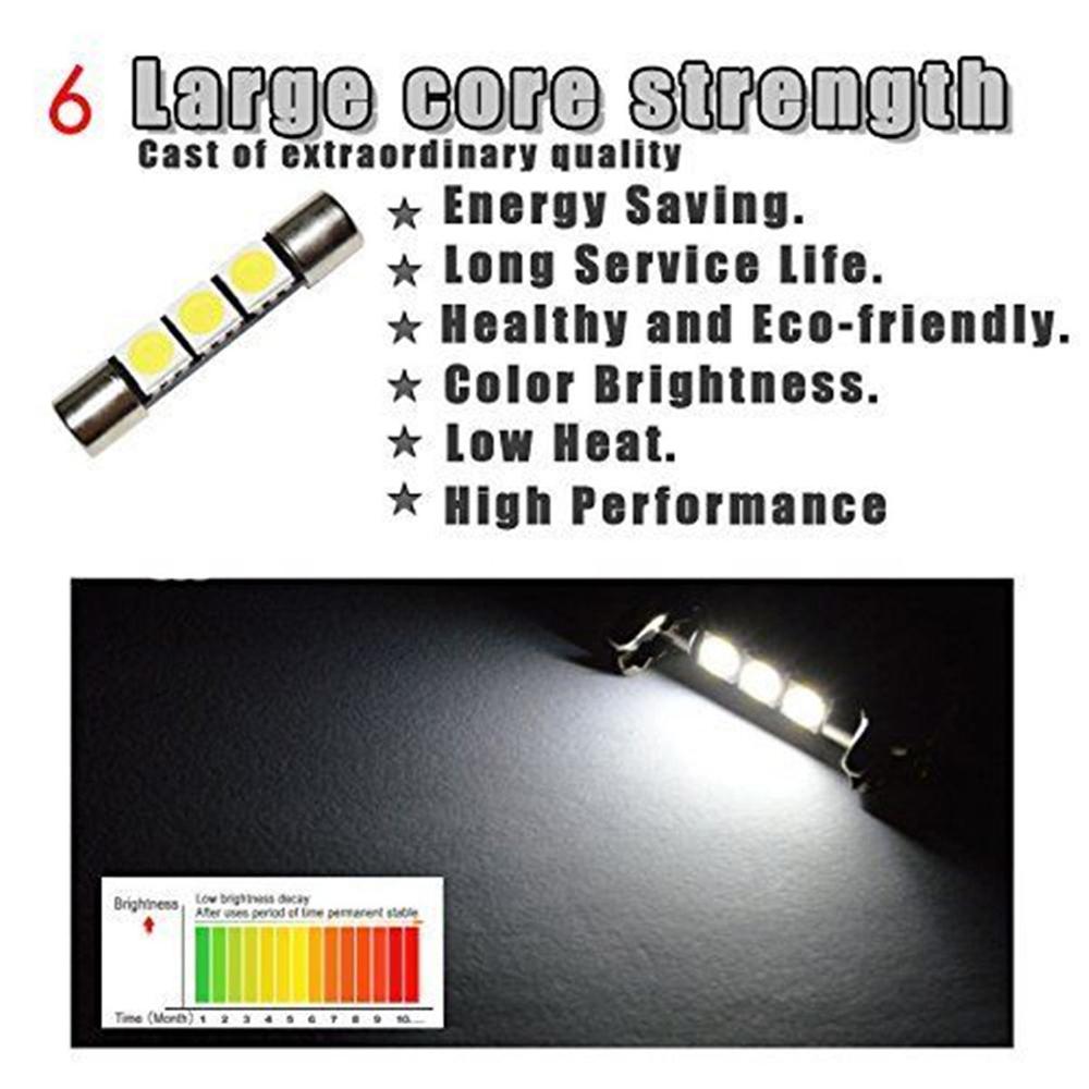 4x HID White 5050 3-SMD 31 мм 6641F предохранитель светодиодная лампа зеркальная подсветка солнцезащитный козырек автомобильные аксессуары универсальный автомобильный тюнинг прочный