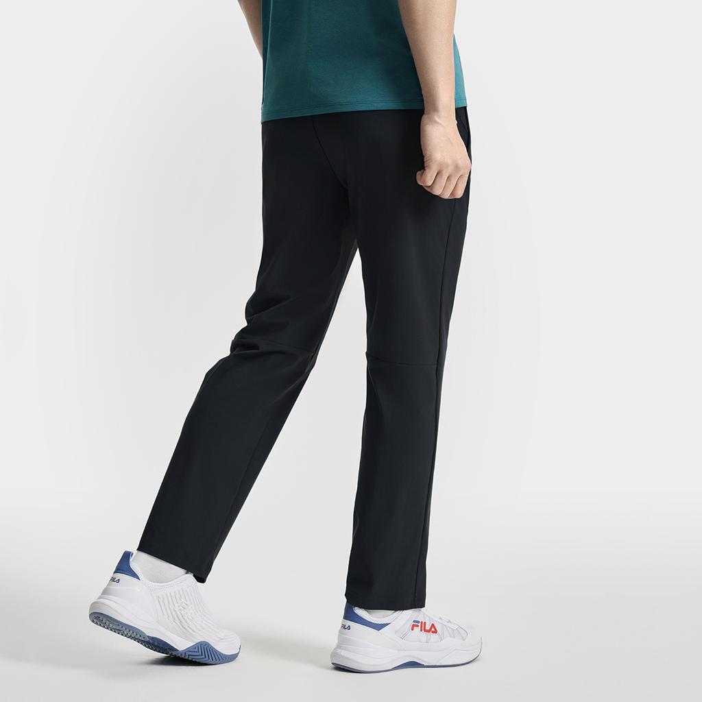 Fila Теннисная мода Универсальные Простые Мягкие Удобные Дизайн с логотипом Эластичная посадка Теннисные Крутые Трикотажные Спортивные брюки Мужские брюки Насыщенный черный A11M523601F-BK