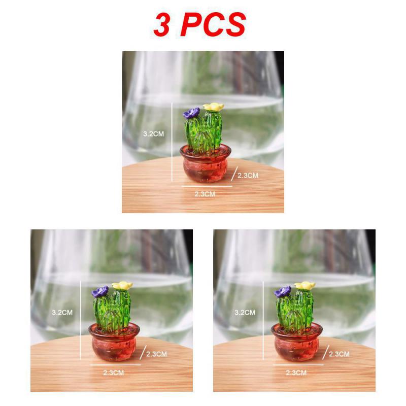 2/3/4PCS Cactus Figurines Ornaments Desktop Craft Car Inner Ornaments Adornment Creative Cute Miniature Plant For Home Decor