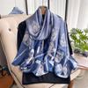 Women Popular 180X90CM Print Silk Scarves Satin Shawls Female Letter Beach Lady Towel Fashion Long Bandanna Foulard Wrap Muffler
