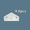 4/8/16pcs Triangular Bracket Corner Code, White Right Angle Fastener, Used for Bed Frames, Tables and Chairs, Cabinets