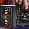 Astrology Trinkets Box Organizers Portable Tarots Cards Storage Box Wood Divination Storage Box Case with Card Holder