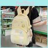 Blocked Letters Color Star Embroidery Pattern Student Backpack Pendant With