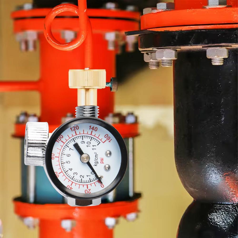 С манометром и клапаном реле давления, регулируемый 1/4 "регулятор воздуха для краскопульта, клапан управления потоком воздуха, пневматические детали