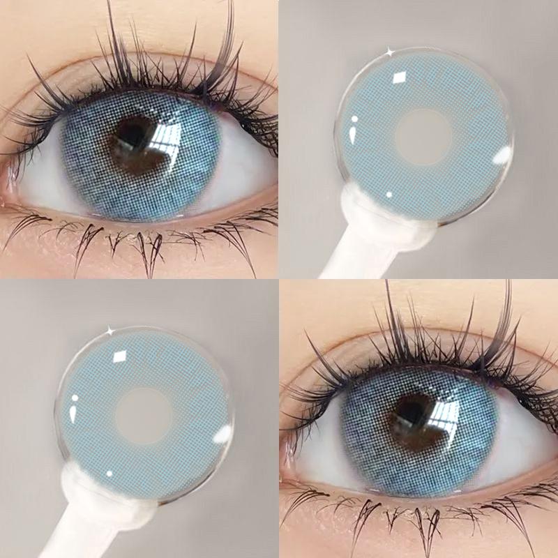 Контактные линзы Millcreek синие 2 шт. (1 пара) Косметика для глаз, цветные контактные линзы, 14,5 мм, кукольные глаза, мягкие, удобные, ярко-синие контактные линзы, срок использования 1 год