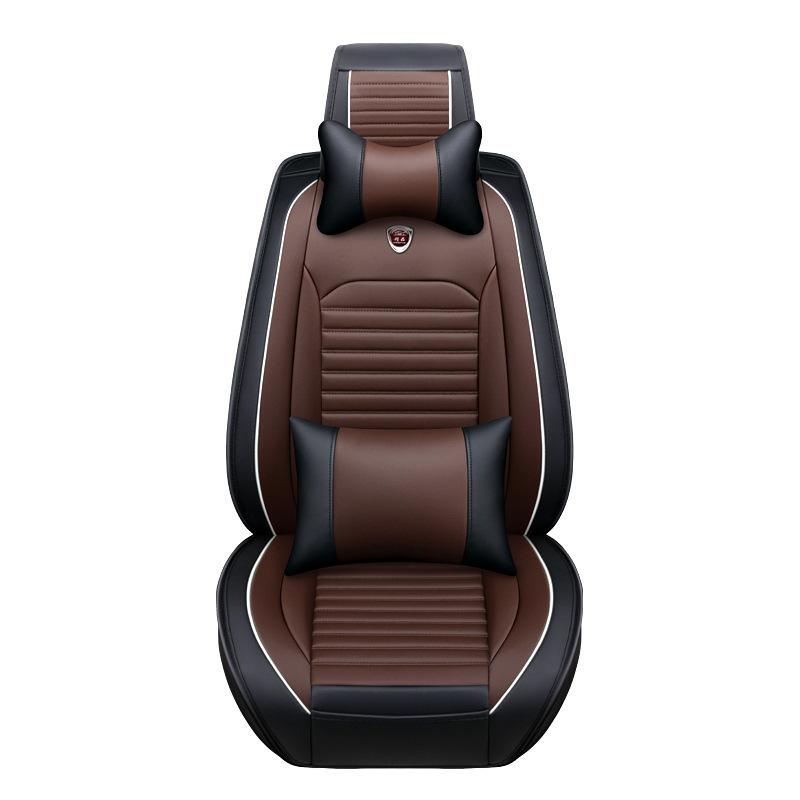 Универсальный чехол на сиденье, полностью покрытая автомобильная подушка, удобный кожаный чехол на сиденье автомобиля, 5-местный автомобиль