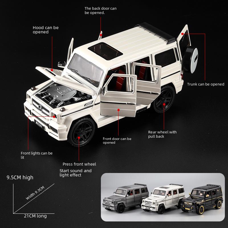 Большой 1:24 Модель легкосплавного автомобиля Mercedes-Benz G65 со звуком и светом, инерционный двигатель для мальчиков - горячая распродажа в провинции Тайвань.