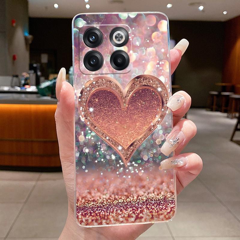 Phone Case For OnePlus Ace Pro/10T Casing Clear Slim Soft Silicone TPU Case Luxury Fashion Butterfly Flower Patterns Back Cover