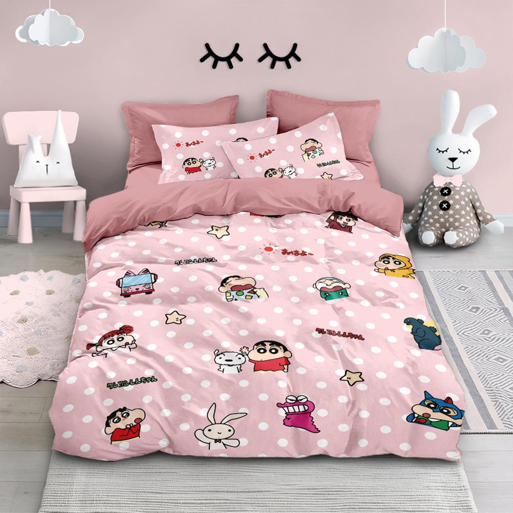 Anime Crayon-Shin-Chan Bedding Set 2/3Pcs Cartoon Hin-Chan Duvet Cover Pillowcase 3D Prints For Teens Children Quilt Cover