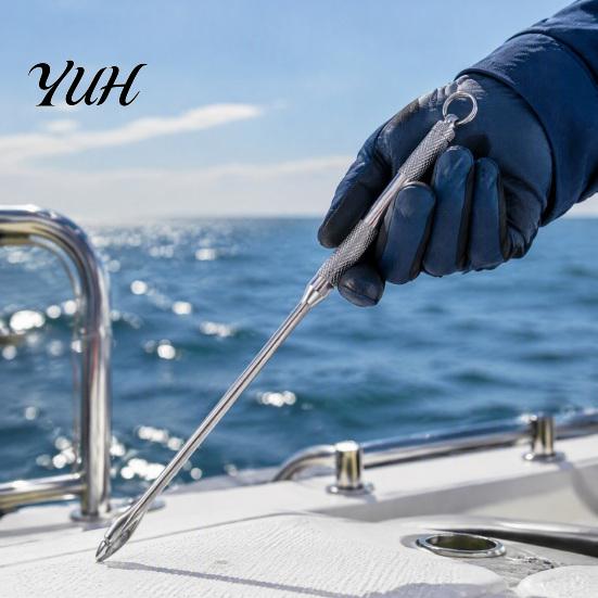 Удалятор крючков для рыбалки в соленой воде, 7,5 дюйма, экстрактор из нержавеющей стали, безопасен для рыбы, с противоскользящей рукояткой, для быстрого освобождения рыбы, портативный