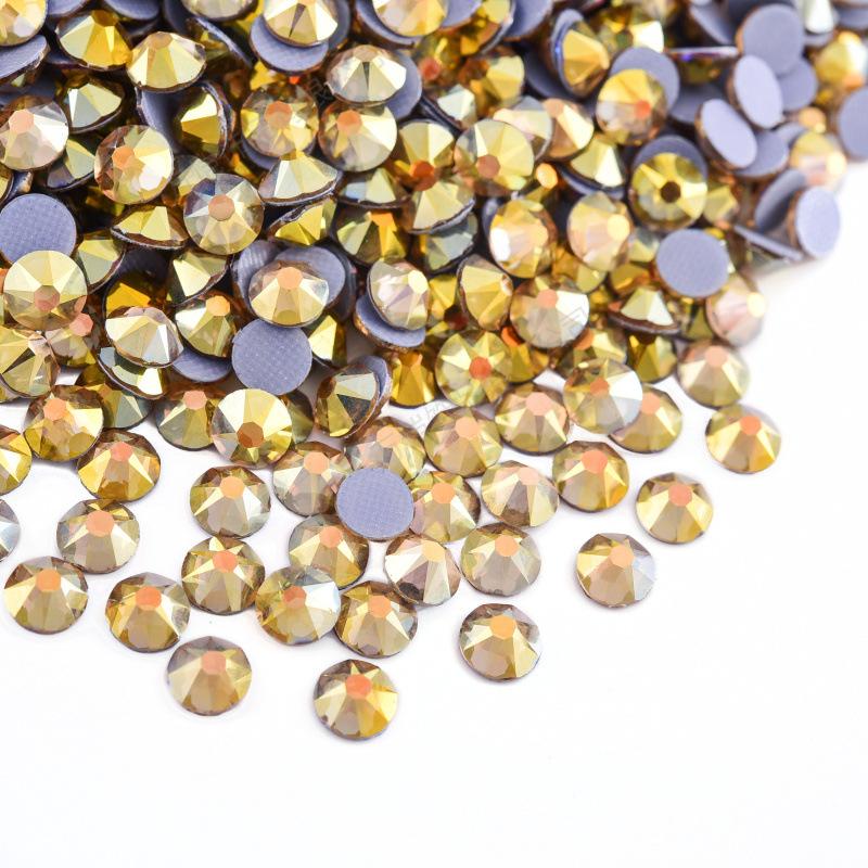 Восемь больших и восемь маленьких имитаций австрийских горячих бриллиантов цвета AB, стеклянные стразы с термоклеевой основой, горячие бриллианты для рукоделия, аксессуары для одежды