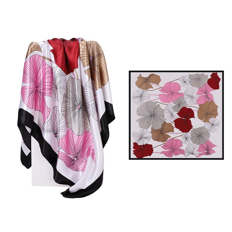 High-quality Luxurious Silk Scarves Headband Scarfs Neck Scarf For Women Chain Silk Scarf Women's Decorative Shawl