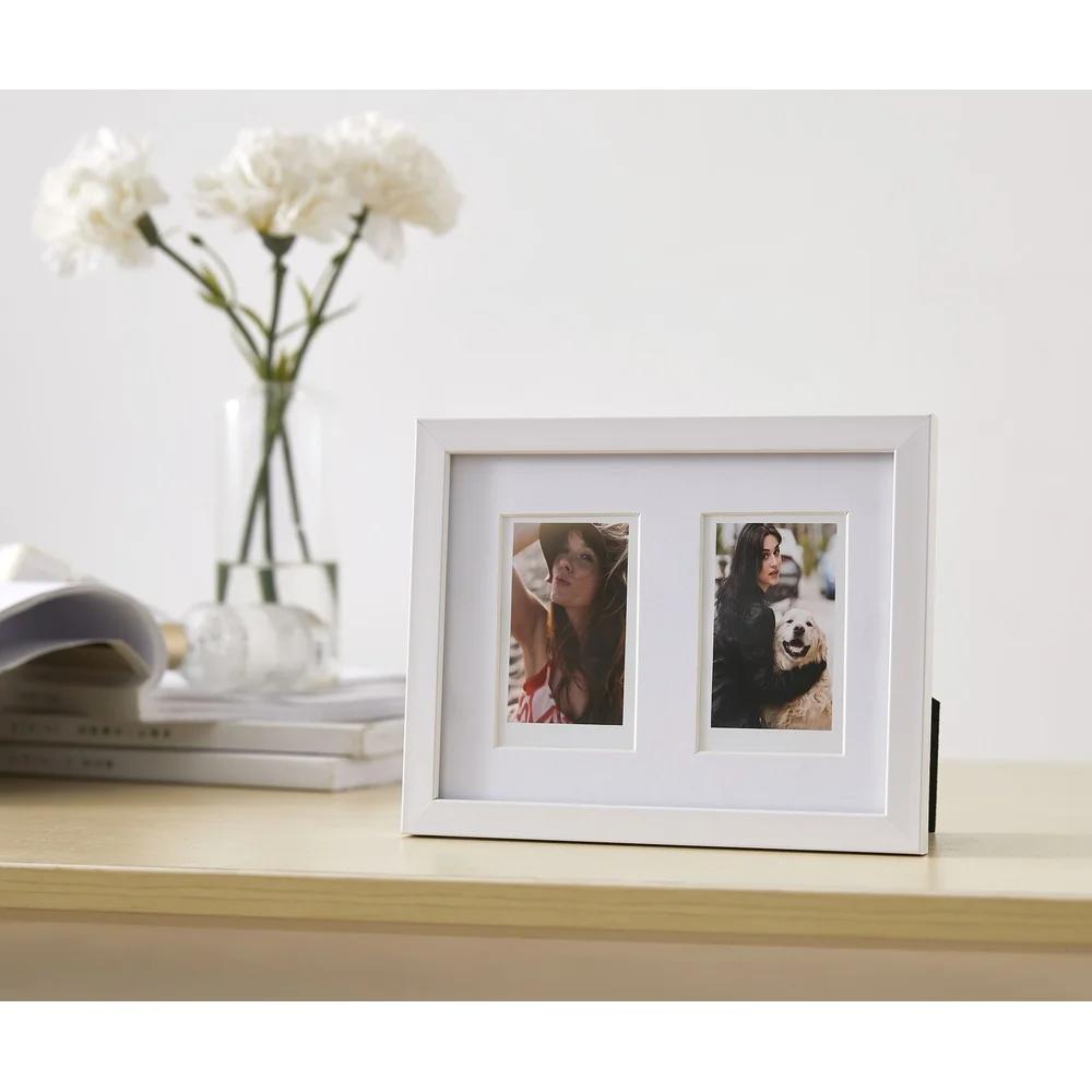 Фоторамка Instax с 2 окошками Рамка для 2 фотографий Instax Горизонтальная Вертикальная Настольная Настенная Домашний Офисный Декор Идея для подарка