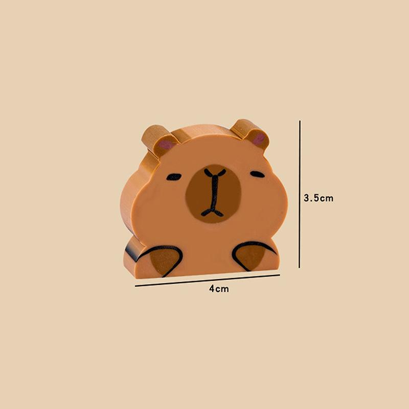 10 шт. Кавайная капибара ластик мягкий школьные принадлежности чистый без мусора канцелярские товары офис студент резиновый ластик для детей подарок