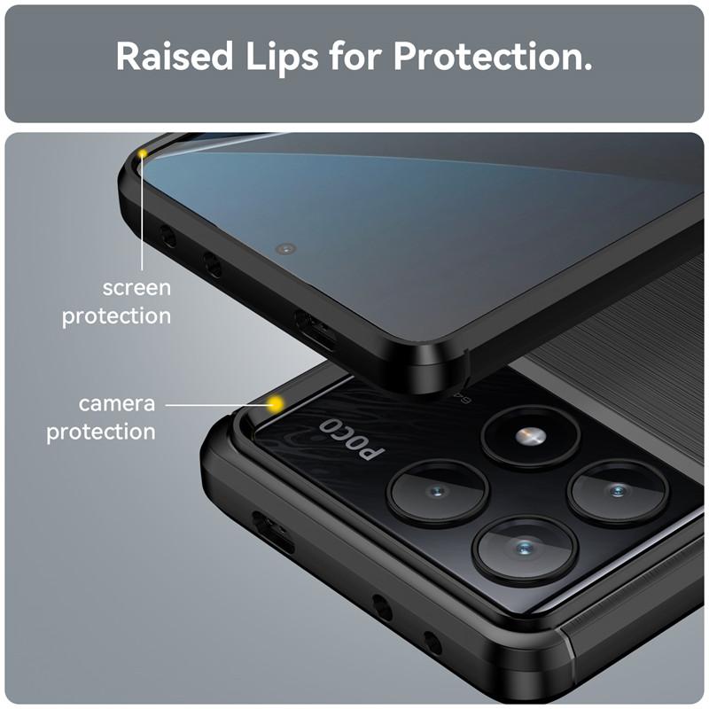 Для Xiaomi Poco X6 Pro чехол противоударный оригинальный TPU роскошный матовый резиновый защитный чехол для телефона Xiaomi Poco X6 X6 Pro 5G