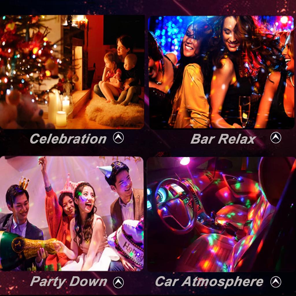 1 Pcs DJ Disco Lamp RGB Disco Ball Party Lamp LED Projector Strobe Light Birthday Party Car Club Bar Stereo YSXX