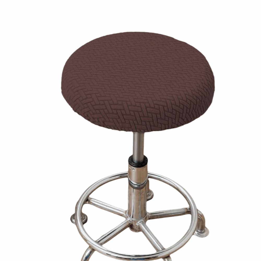 Solid Color Chair Slipcover Soft Swivel Chair Cover Round Stool Seat Cover Bar Setting