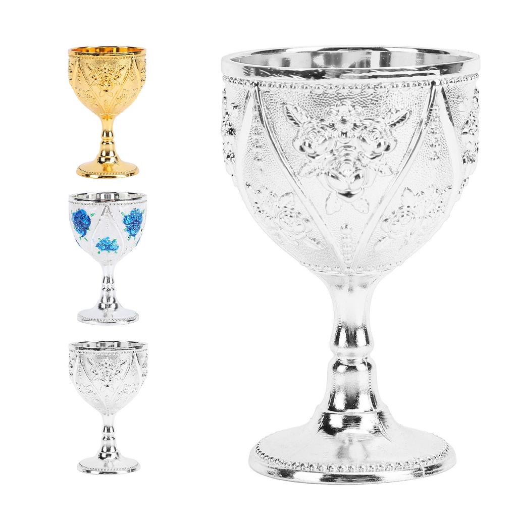 30 мл металлический бокал для вина с резной розой, тисненый кубок, украшение для домашнего бара, путешествия, свадьбы, вечеринки