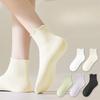 Women's Short Socks, Spring and Summer Thin Cotton Socks, Antibacterial, Breathable, Deodorizing, Versatile, Boneless Wooden Ear Postpartum Socks