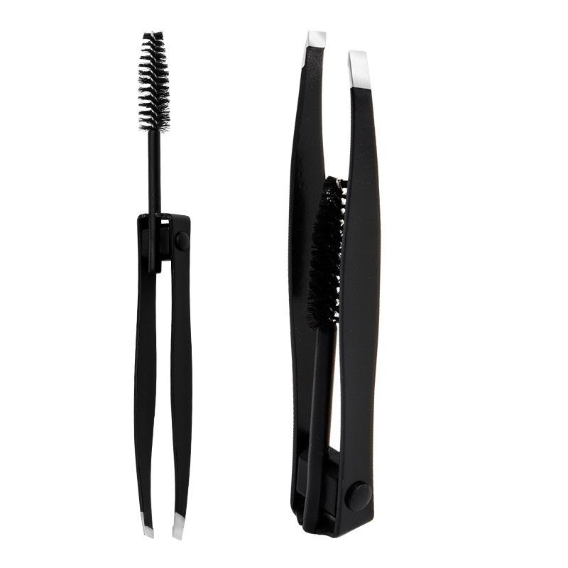 Pinky Leem Custom Private Logo Grip Eyebrow Tweezers Black Pink Thick Metal Stainless Steel Brow Tweezers