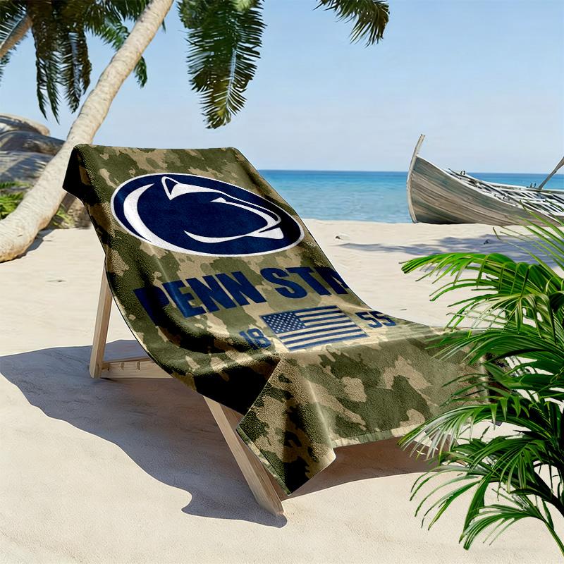 Penn State Nittany Lions Print Beach Towel, Large Soft Quick Dry Towel for Beach Camping Swimming