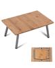 Camping Mini Low Table Bamboo Desktop Can Be Used with IGT Load 30KG Table 1kg Super Easy To Unfold and Take Down Super Contact 36x25x15cm Nature