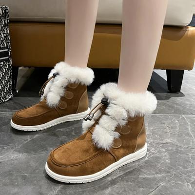 Botines 2024 зимние женские ботинки замшевые кожаные теплые плюшевые зимние ботинки больших размеров повседневная хлопковая обувь для женщин нескользящие кроссовки