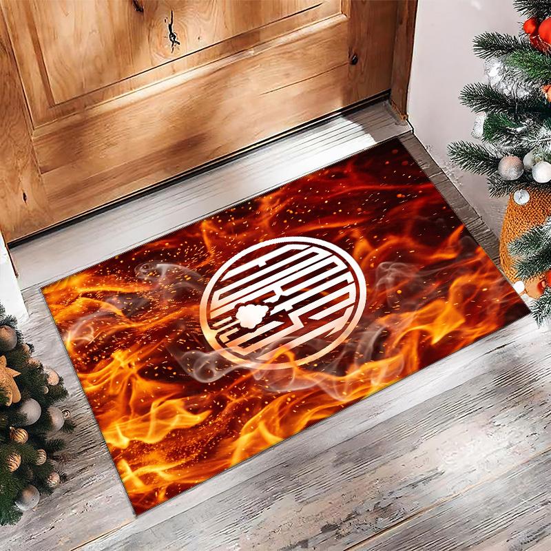 Nottingham Forest Football Print Crystal Velvet Rug, Comfortable Water Absorbent Non Slip Indoor Floor Carpet