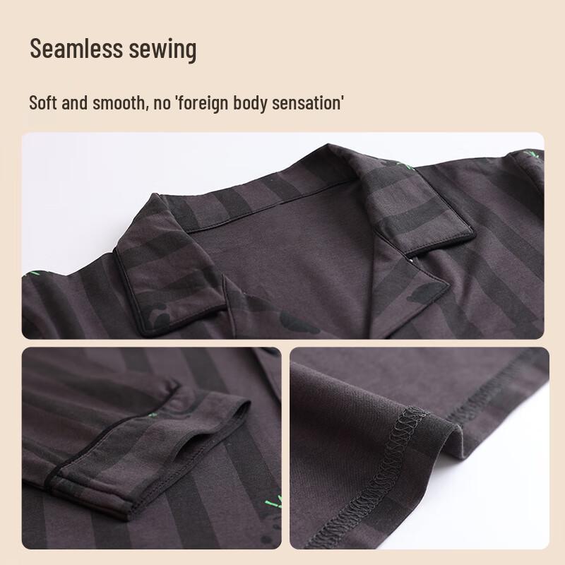 Boys' Pure Cotton Antibacterial Bamboo Panda Pajamas