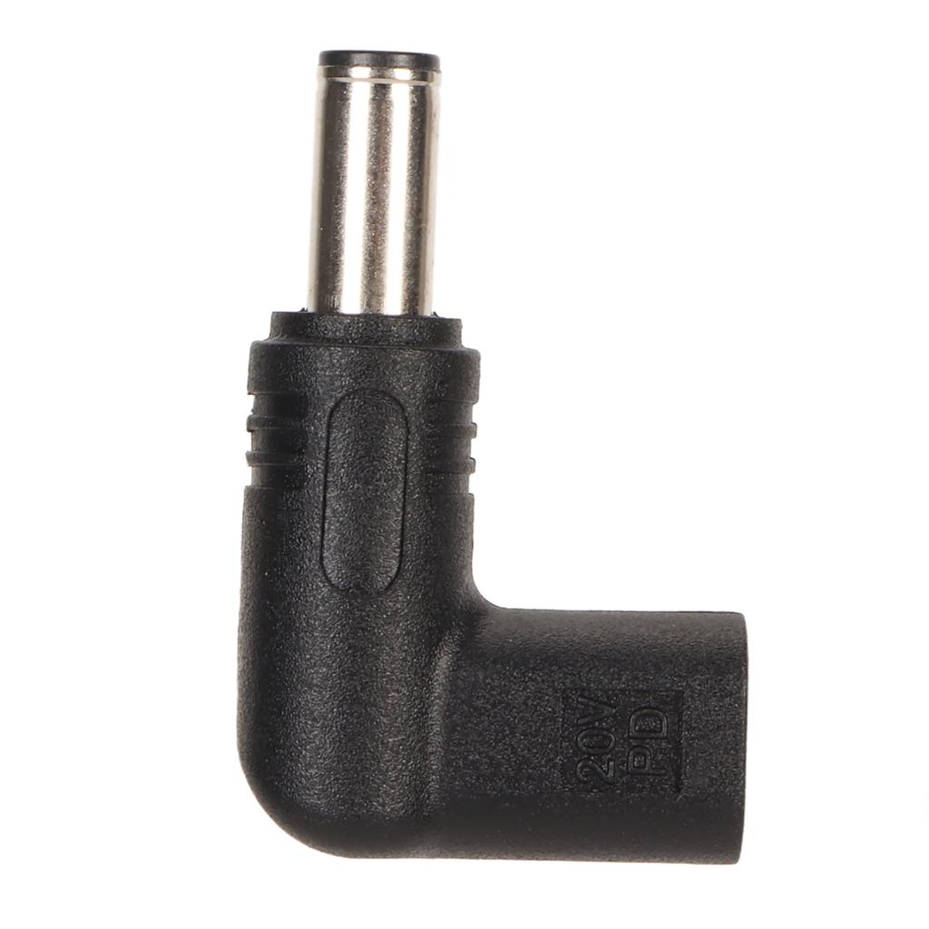 Адаптер USB Type C Female to 6.0x3.7mm 100W PD Fast Charge, угловой 90 градусов, адаптер USB C to DC