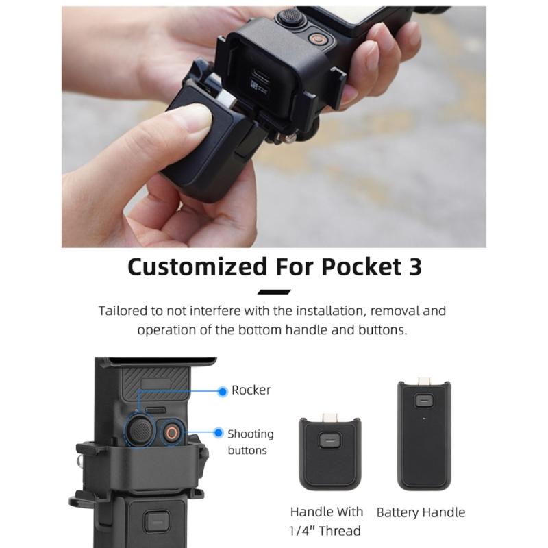 Универсальная клетка для камеры Адаптер холодного башмака для Pocket 3 Зажим для рюкзака с камерой Идеально подходит для съемки на открытом воздухе Путешествия Фотография