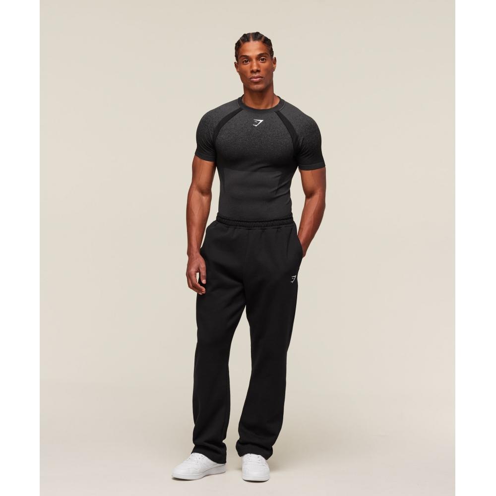 Gymshark Shadow Бесшовная футболка Черная A1b2a Bb2j