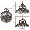 JEWELRYWE Винтажный кулон-поезд Аналоговые карманные часы-ожерелье для мужчин, Идеально подходит для церемоний совершеннолетия, дней рождения, юбилеев и Рождества. В