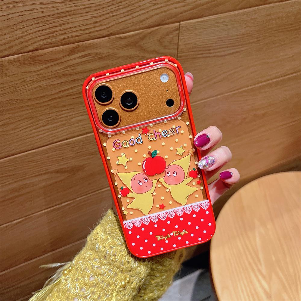 Чехол для iPhone 17/16 Pro Max, мультяшная красная звезда, противоударный, для Apple 15/14
