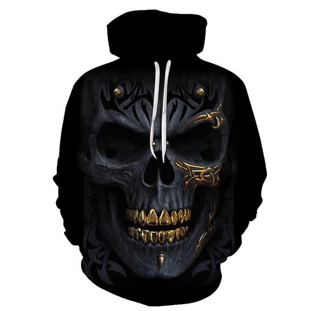 Men's Hoodie 3d Print, Horror Theme Hoodie Fashion Autumn and Winter Men's Sportswear