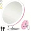 6-Inch Rechargeable LED Magnifying Fill Light: 360° Rotating Stand with 10x/20x/30x Magnification & Makeup Mirror
