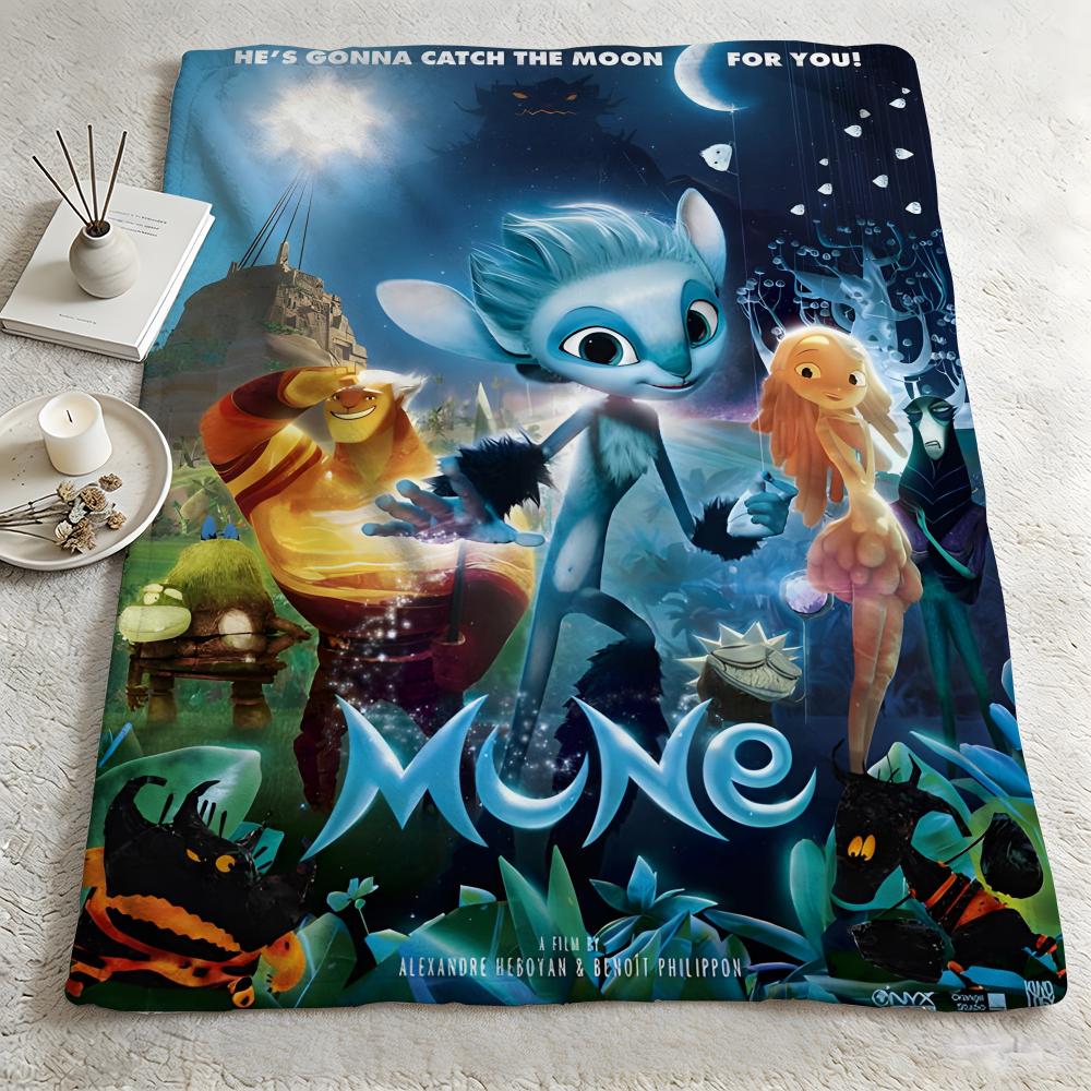 movie MMune Guardian of the Moonn Throw Warm Soft Flannel Blanket Multiuse for Sofa Bed Camping Travel Nap