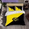 Villarreal FC Themed Bedding 3Pcs Duvet Cover Set Decorative Bed Linen For Teen Room Home Decoration
