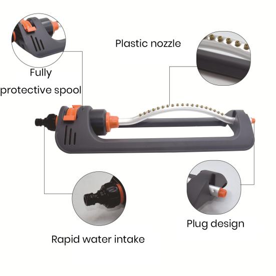 Садовый спринклер, экономящий воду, автоматический, вращение на 180 градусов, носик с 19 отверстиями, газонные покрытия, полив, автоматический поворотный спринклер, товары для дома