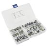 165pcs Nylon Lock Nut Assortment Kit, Stainless Steel Hex Lock Nuts for Bolts (Nuts: M3 M4 M5 M6 M8 M10 M12)