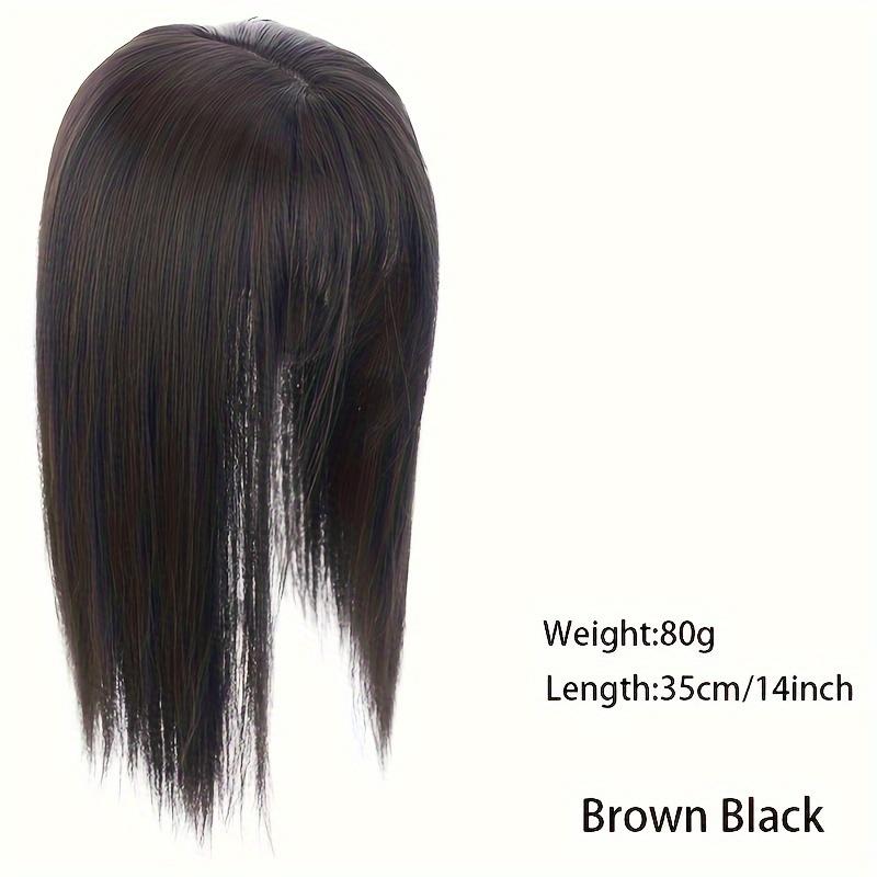 35 см парик кусок прямые волосы накладные пряди шиньон противоскользящий зажим для женщин челка бахрома натуральные волосы наращивание парик