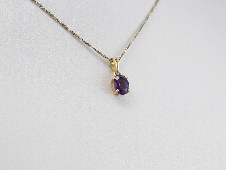 Genuine Amethyst Pendant, February Birthstone, Birthstone Necklace, Necklace For