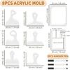 8 шт. шаблонов для фрезера для деревообработки 6 акриловых шаблонов для ручек доски для закусок 2 шаблона для подносов шаблон разделочной доски с 3 ручками под углом