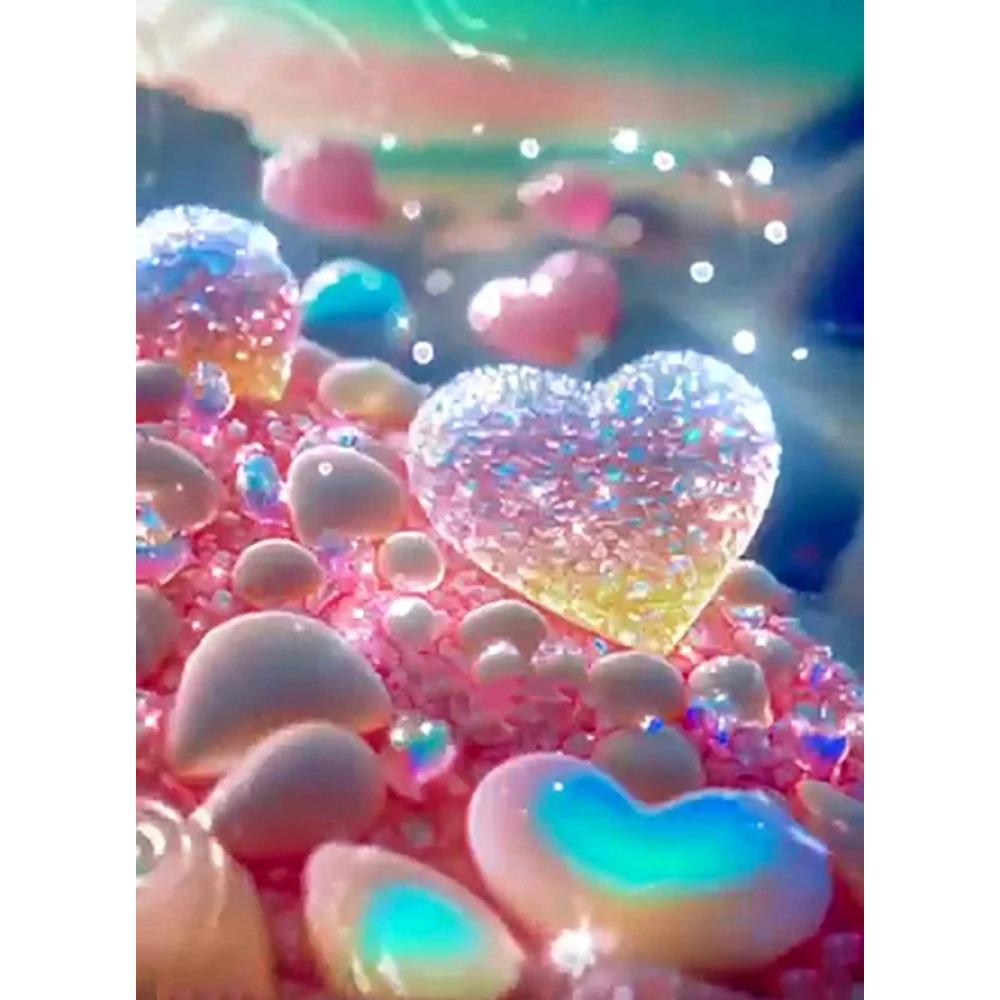 Алмазная картина Полный дрель Цветок Луна Пейзаж Круглая алмазная живопись Ручная работа Фруктовый десерт Diy Алмазная мозаика Картина Украшение дома