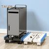 Retractable Host Base with 360 Degree Swivel Wheels Hollow Design for Heat Dissipation Adjustable Width Stable Structure Lockable CPU Holder Stand