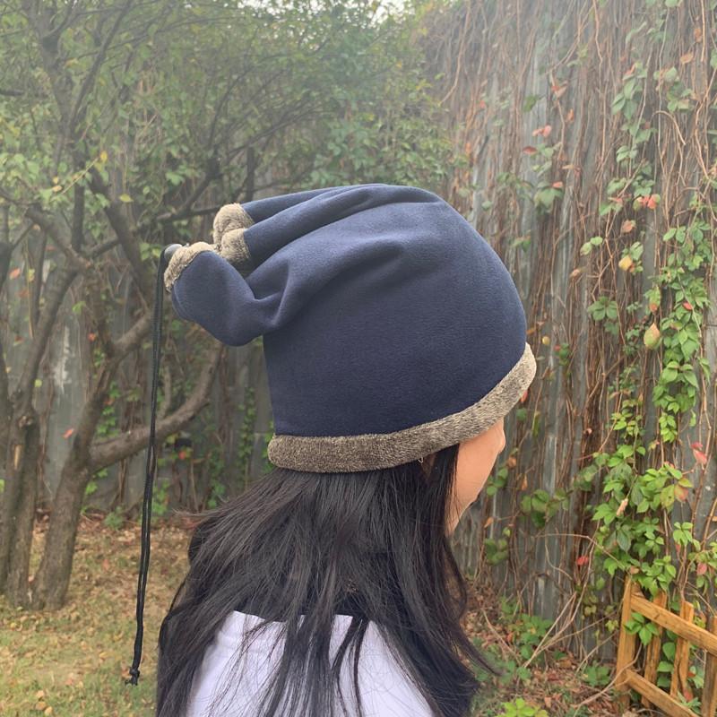 Design Sense Niche Knitted Plush Ear Protector Hat Children's Autumn and Winter Simple Solid Color Warm Stacking Hat Cold Hat